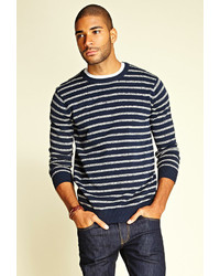 Forever 21 Marled Stripe Cotton Sweater