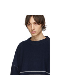 Off-White Navy Knit Sweater