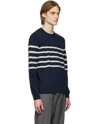 A.P.C. Navy White Maceo Sweater