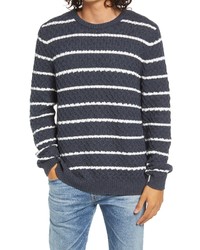 Treasure & Bond Stripe Cable Knit Crewneck Sweater