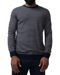 Good Man Brand Stripe Merino Wool Crewneck Sweater