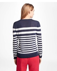 Brooks Brothers Striped Linen Sweater