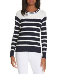Milly Texture Stitch Stripe Sweater
