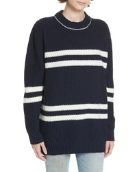 &Daughter Tieve Stripe Cashmere Cotton Sweater