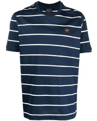 Paul & Shark Logo Patch Striped T Shirt