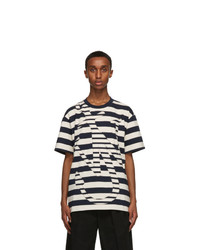 JW Anderson Navy And Off White Oversize Anchor T Shirt