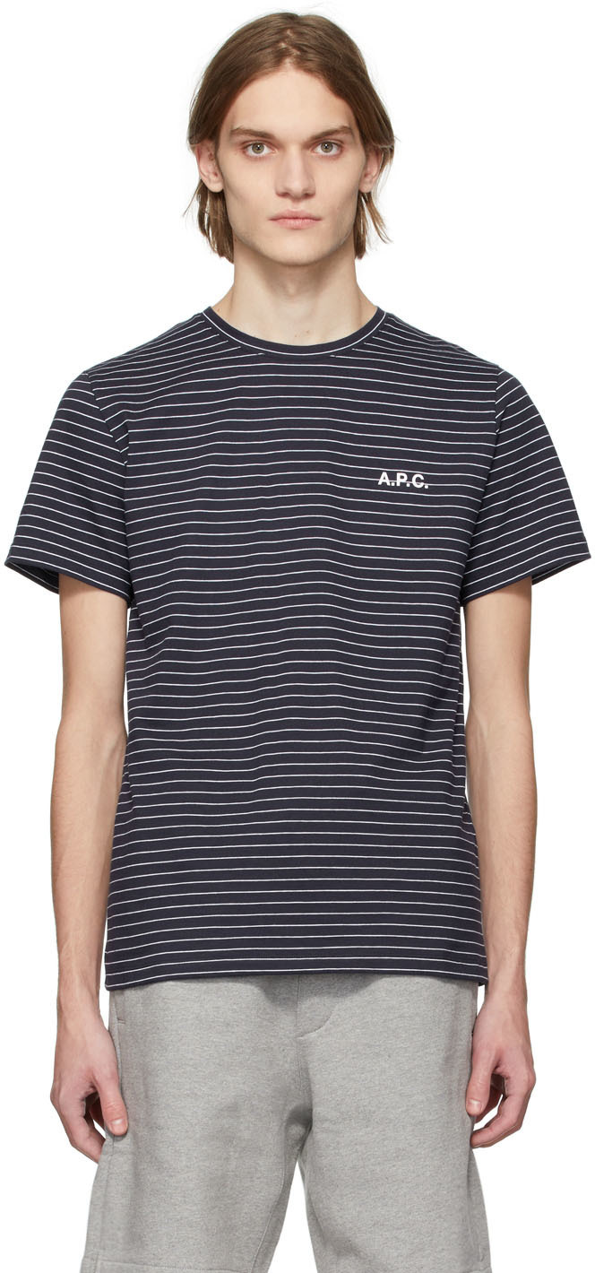 A.P.C. Navy Bastian T Shirt, $135 | SSENSE | Lookastic