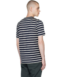Sunspel Navy Classic Breton Striped T Shirt
