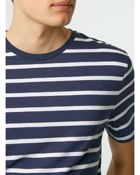 Topman Navywhite Stripe T Shirt