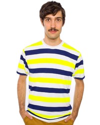 American Apparel Poly Cotton Stripe Crew Neck