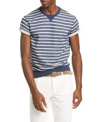 Brunello Cucinelli Stripe Cotton Crewneck T Shirt