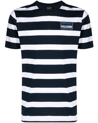 Paul & Shark Stripe Print Organic Cotton T Shirt