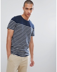 Selected Homme Stripe T Shirt In Organic Cotton