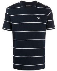 Emporio Armani Striped Print T Shirt