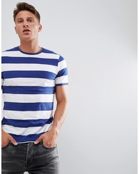 ONLY & SONS Striped T Shirt With Stepped Hem