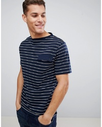 FoR T Shirt With Pocket Detail In White Stripe