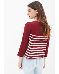 Forever 21 Striped Cropped Sweater