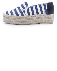 Studio Pollini Striped Platform Espadrilles