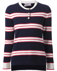 Barrie Striped Henley Sweater