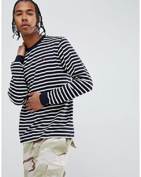 Carhartt WIP Robie Long Sleeve Striped T Shirt In White