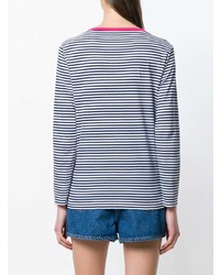 Ps By Paul Smith Striped Dinosaur Logo Jersey Top