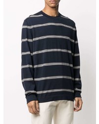 Brunello Cucinelli Striped Long Sleeved Cotton Top