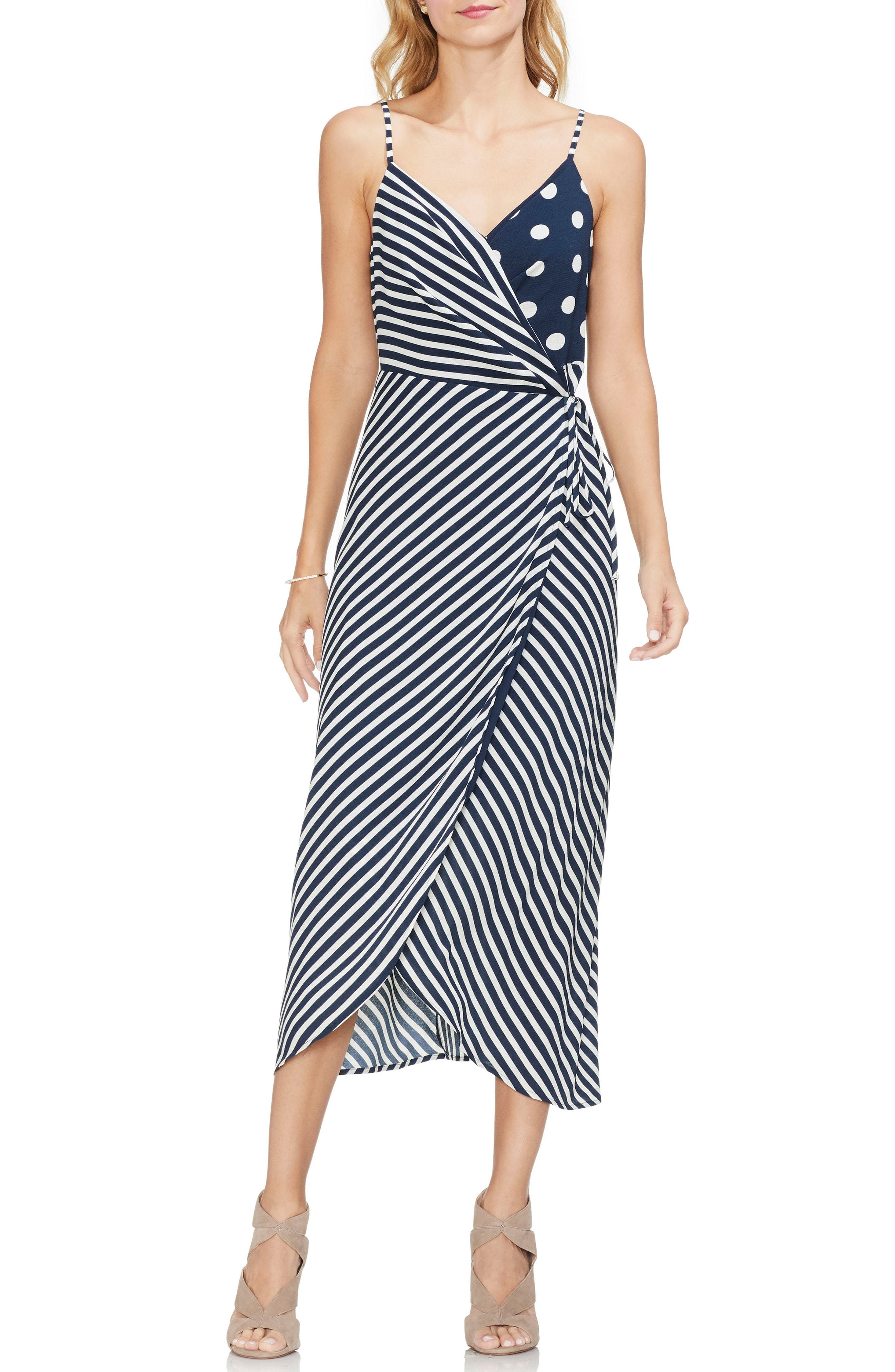 Vince Camuto Mixed Print Midi Dress, $119 | Nordstrom | Lookastic