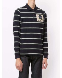 Kent & Curwen Striped Long Sleeved Polo Shirt