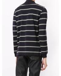 Kent & Curwen Striped Long Sleeved Polo Shirt