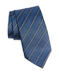 Zegna Macra Armature Stripe Jacquard Silk Tie In Br Blustrp At Nordstrom