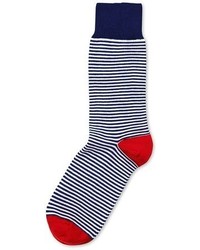 Charles Tyrwhitt Navy And White Fine Stripe Socks