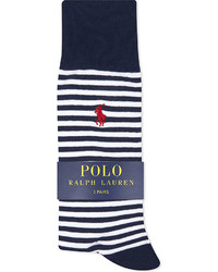 Polo Ralph Lauren Striped Cotton Socks Pack Of Three