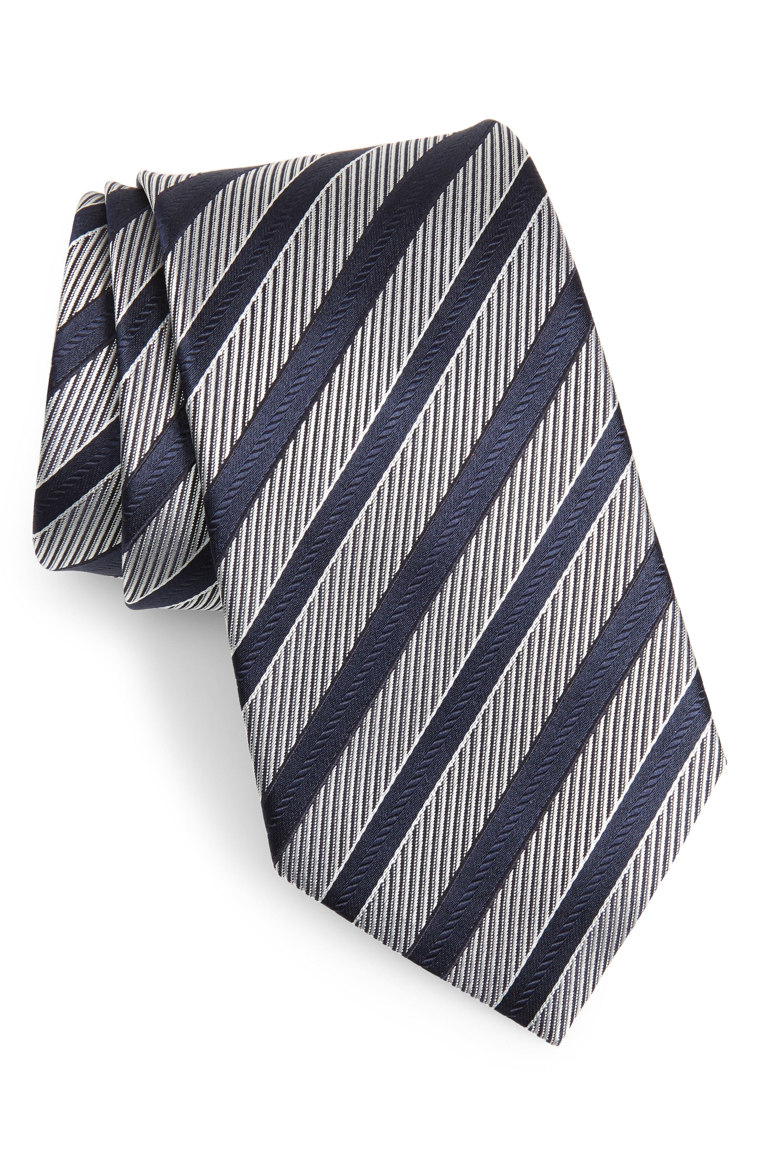 Ermenegildo Zegna Stripe Silk Tie, $195 | Nordstrom | Lookastic