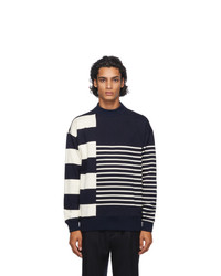 Nanamica Navy And Beige N Sweater