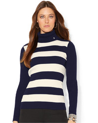 Lauren Ralph Lauren Petite Striped Turtleneck Sweater