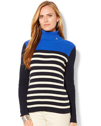 Lauren Ralph Lauren Striped Turtleneck Sweater