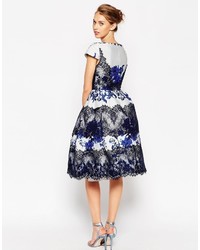 Asos Collection Placed Porcelain Prom Dress