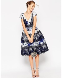 Asos Collection Placed Porcelain Prom Dress