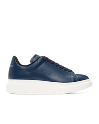 Alexander McQueen Navy And White Oversized Sneakers