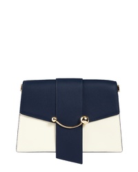 STRATHBERRY Crescent Tricolor Leather Shoulder Bag