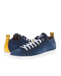 DSQUARED2 Basquettes Denim Low Top Trainer Lace Up Casual Shoes Navy