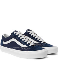 Vans Ua Style 36 Leather Trimmed Canvas And Suede Sneakers