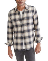 7 For All Mankind Slim Fit Plaid Button Up Flannel Shirt