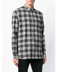 Givenchy Embroidered Plaid Flannel Shirt