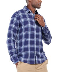 Barbour Gosport Tailored Plaid Button Up Shirt In Blue At Nordstrom