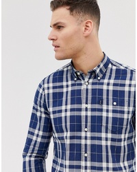 Barbour Indigo Slim Fit Check Shirt In Navy