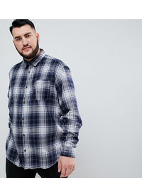 Jack & Jones Originals Plus Size Brushed Check Shirt In Slim Fit