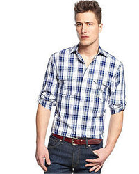 Vince Camuto Slim Fit Checkered Shirt