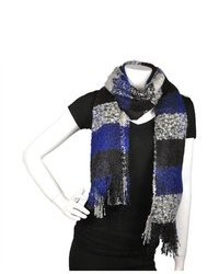 TheDapperTie Navy Winter Plaid Scarves Scarf D2