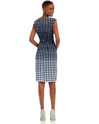 Connected Ombre Dot Print Belted Sheath